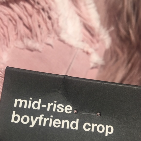 NWT Mossimo Pink Boyfriend Crop Ripped Jeans 16 - Picture 7 of 8